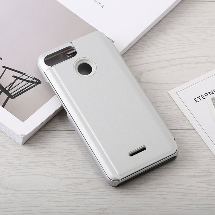 Mirror Clear View Horizontal Flip PU Leather Case for Xiaomi Redmi 6A, with Holder