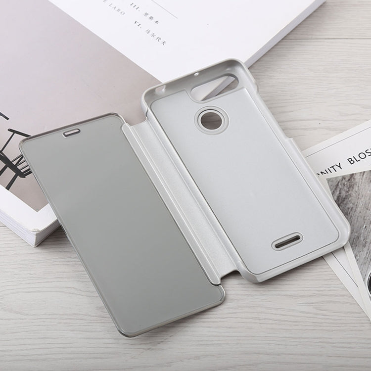 Mirror Clear View Horizontal Flip PU Leather Case for Xiaomi Redmi 6A, with Holder