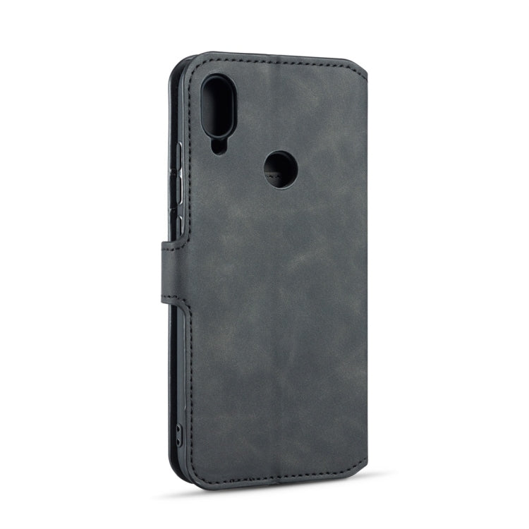 DG.MING Retro Oil Side Horizontal Flip Case for Xiaomi Redmi 7, with Holder & Card Slots & Wallet