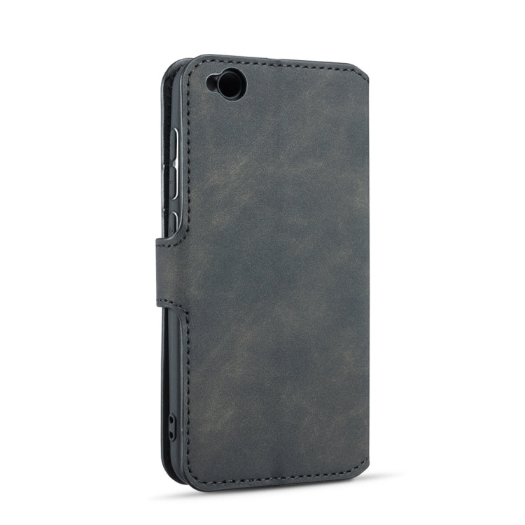 DG.MING Retro Oil Side Horizontal Flip Case for Xiaomi Redmi Go, with Holder & Card Slots & Wallet