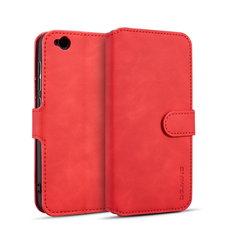 DG.MING Retro Oil Side Horizontal Flip Case for Xiaomi Redmi Go, with Holder & Card Slots & Wallet