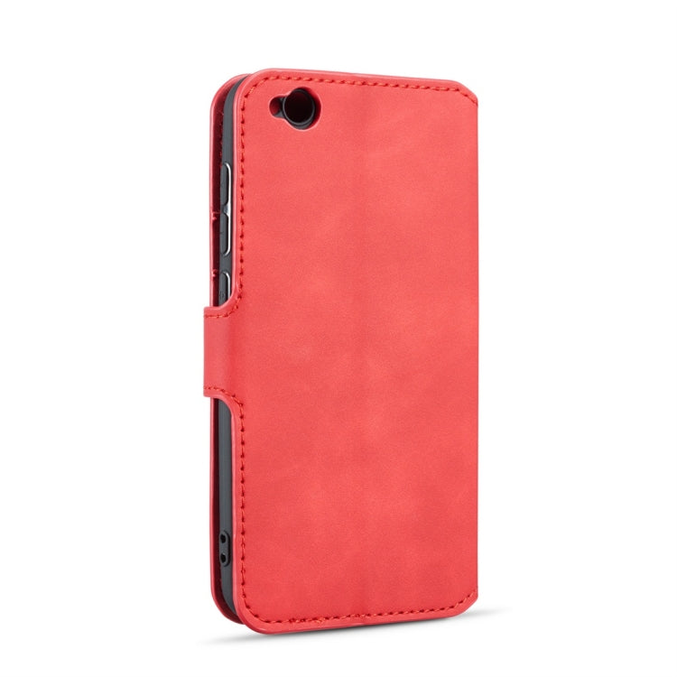 DG.MING Retro Oil Side Horizontal Flip Case for Xiaomi Redmi Go, with Holder & Card Slots & Wallet