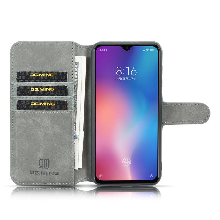 DG.MING Retro Oil Side Horizontal Flip Case for Xiaomi Mi 9, with Holder & Card Slots & Wallet