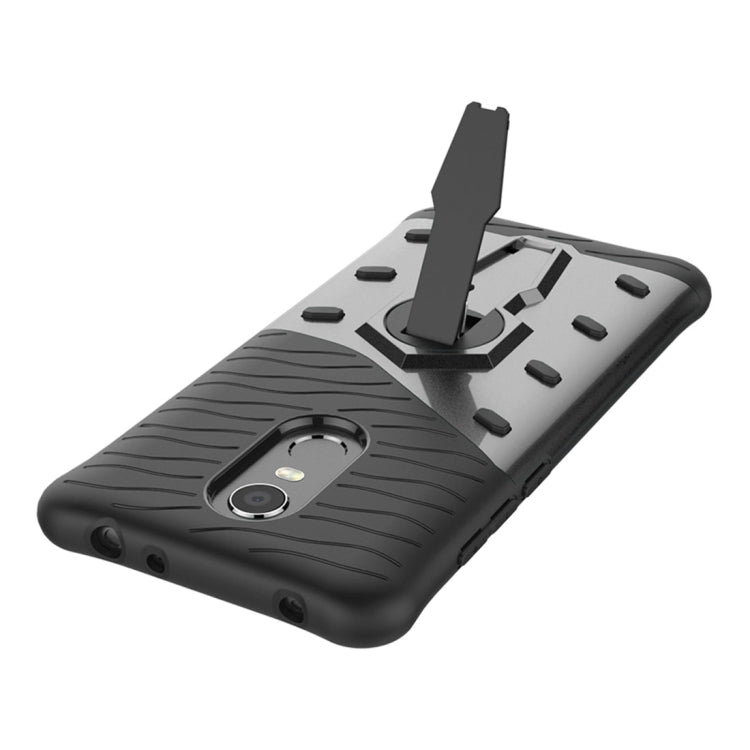 For Xiaomi Redmi 5 Plus PC + TPU Dropproof Sniper Hybrid Protective Back Case with 360 Degree Rotation Holder
