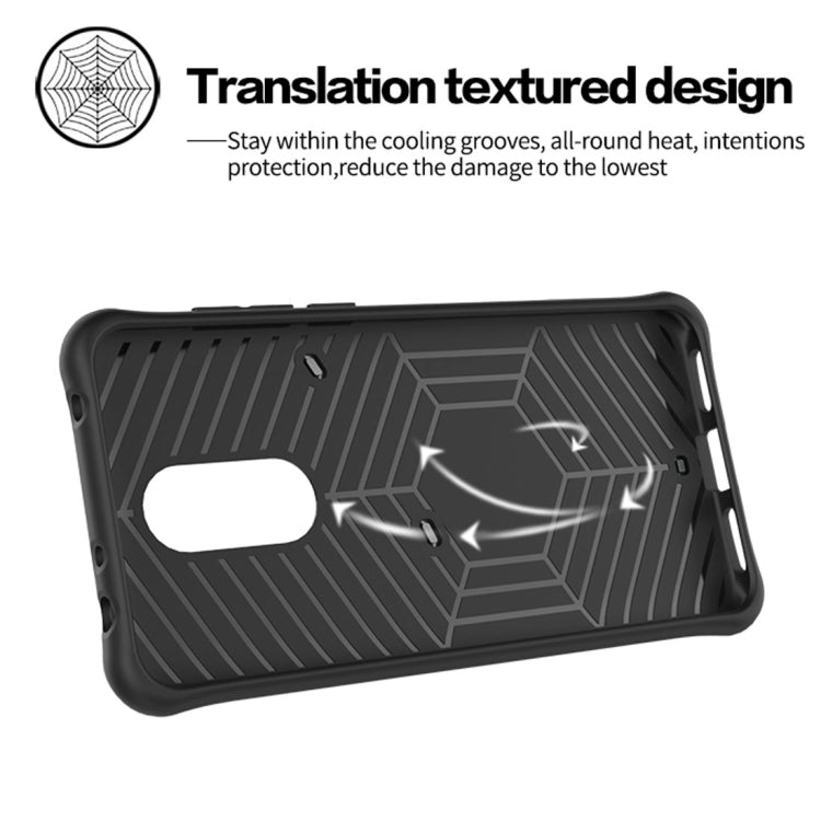 For Xiaomi Redmi 5 Plus PC + TPU Dropproof Sniper Hybrid Protective Back Case with 360 Degree Rotation Holder