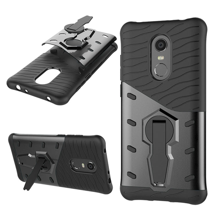 For Xiaomi Redmi 5 Plus PC + TPU Dropproof Sniper Hybrid Protective Back Case with 360 Degree Rotation Holder