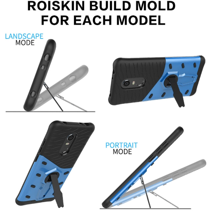 For Xiaomi Redmi 5 Plus PC + TPU Dropproof Sniper Hybrid Protective Back Case with 360 Degree Rotation Holder