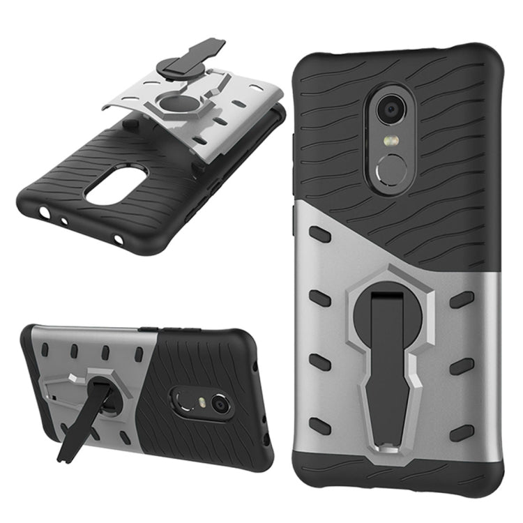 For Xiaomi Redmi 5 Plus PC + TPU Dropproof Sniper Hybrid Protective Back Case with 360 Degree Rotation Holder