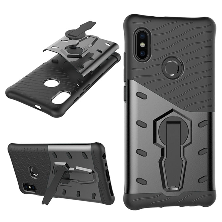 For Xiaomi Redmi Note 5 Pro PC + TPU Dropproof Sniper Hybrid Protective Back Case with 360 Degree Rotation Holder