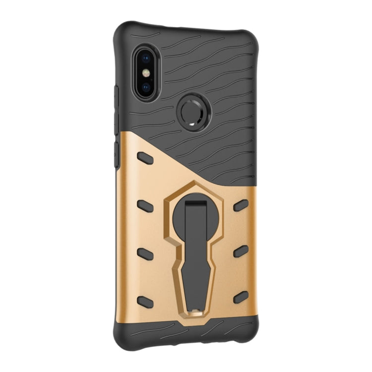 For Xiaomi Redmi Note 5 Pro PC + TPU Dropproof Sniper Hybrid Protective Back Case with 360 Degree Rotation Holder
