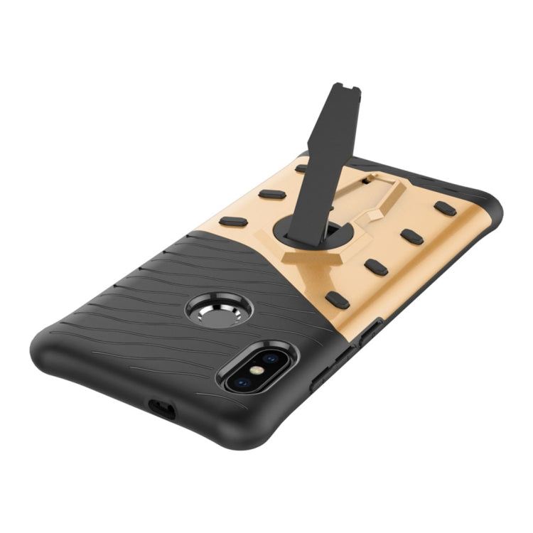 For Xiaomi Redmi Note 5 Pro PC + TPU Dropproof Sniper Hybrid Protective Back Case with 360 Degree Rotation Holder