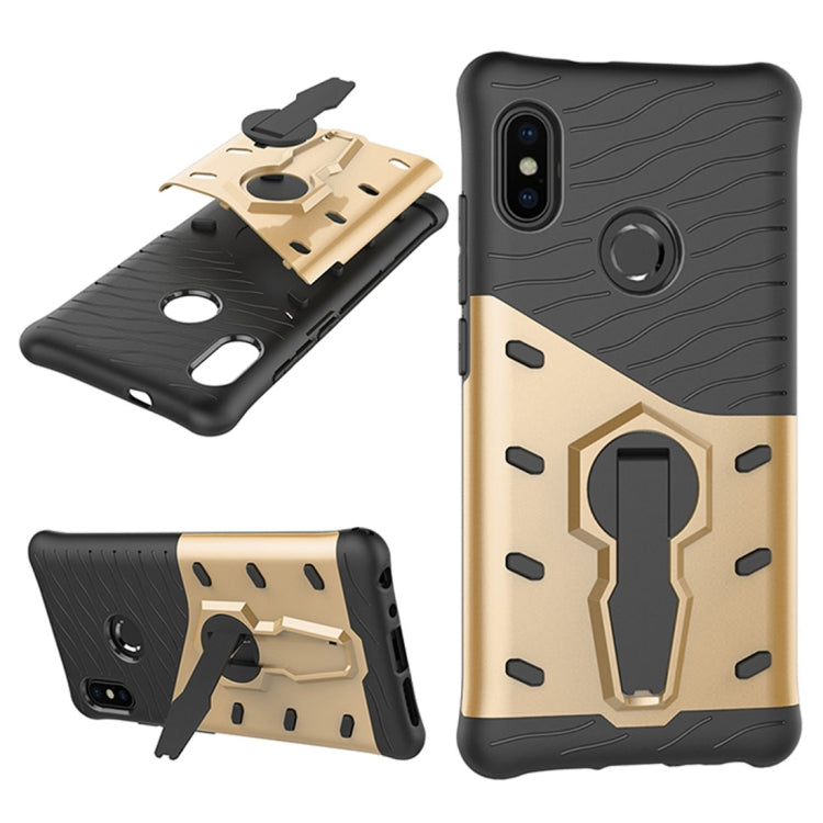 For Xiaomi Redmi Note 5 Pro PC + TPU Dropproof Sniper Hybrid Protective Back Case with 360 Degree Rotation Holder