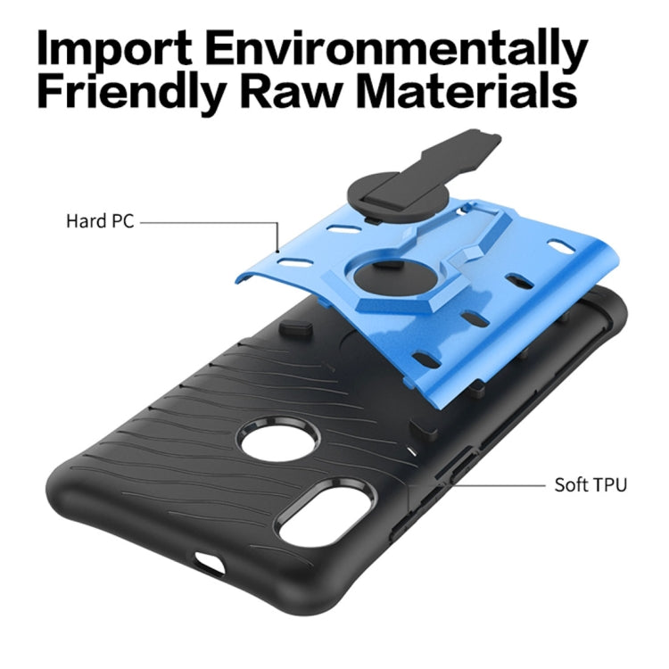 For Xiaomi Redmi Note 5 Pro PC + TPU Dropproof Sniper Hybrid Protective Back Case with 360 Degree Rotation Holder