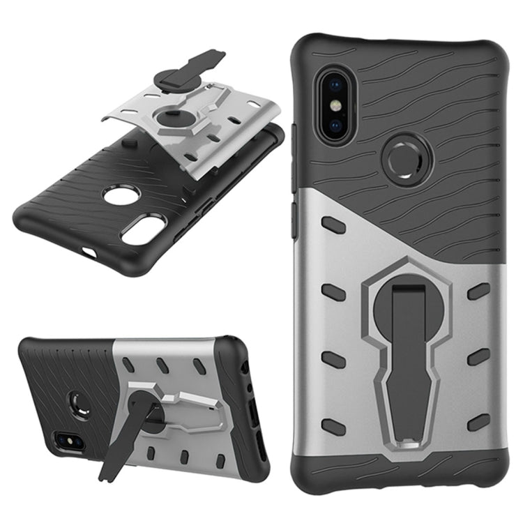 For Xiaomi Redmi Note 5 Pro PC + TPU Dropproof Sniper Hybrid Protective Back Case with 360 Degree Rotation Holder