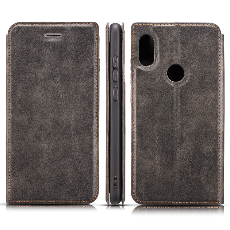 Retro Simple Ultra-thin Magnetic Horizontal Flip Leather Case for Xiaomi Redmi 6 Pro / MI A2 lite, with Holder & Card Slots & Lanyard