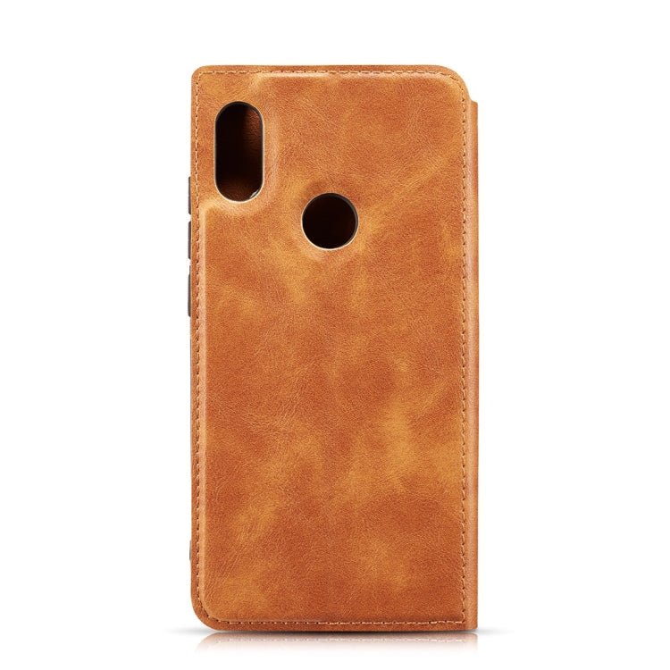 Retro Simple Ultra-thin Magnetic Horizontal Flip Leather Case for Xiaomi Redmi Note 6 / Redmi Note 6 Pro, with Holder & Card Slots & Lanyard