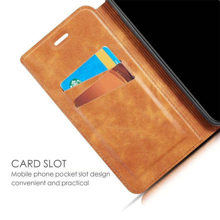 Retro Simple Ultra-thin Magnetic Horizontal Flip Leather Case for Xiaomi Redmi Note 6 / Redmi Note 6 Pro, with Holder & Card Slots & Lanyard