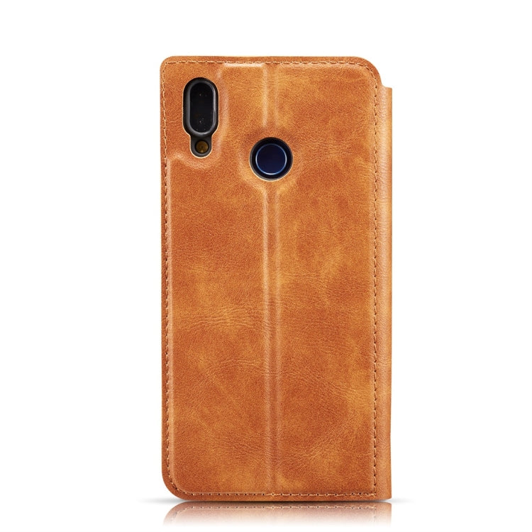 Retro Simple Ultra-thin Magnetic Horizontal Flip Leather Case for Xiaomi Redmi Note 7, with Holder & Card Slots & Lanyard