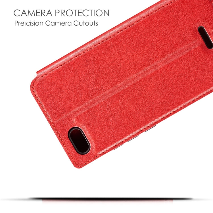 Retro Simple Ultra-thin Magnetic Horizontal Flip Leather Case for Xiaomi Redmi 6A, with Holder & Card Slots & Lanyard