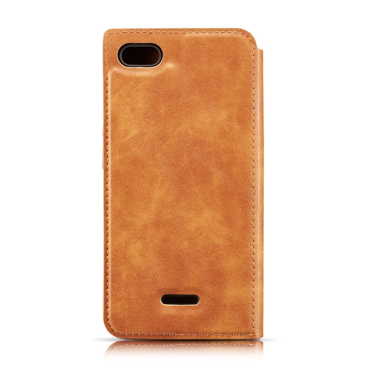 Retro Simple Ultra-thin Magnetic Horizontal Flip Leather Case for Xiaomi Redmi 6A, with Holder & Card Slots & Lanyard