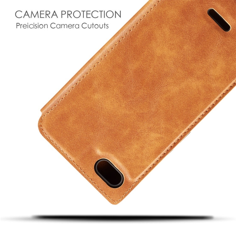 Retro Simple Ultra-thin Magnetic Horizontal Flip Leather Case for Xiaomi Redmi 6A, with Holder & Card Slots & Lanyard
