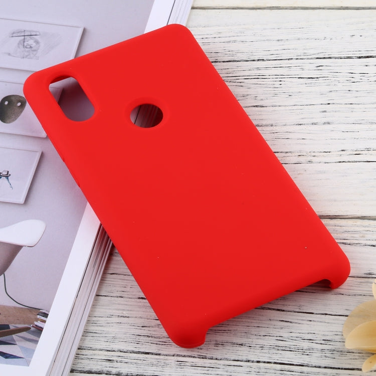 Solid Color Liquid Silicone Dropproof Protective Case for Xiaomi Mi Mix 2S