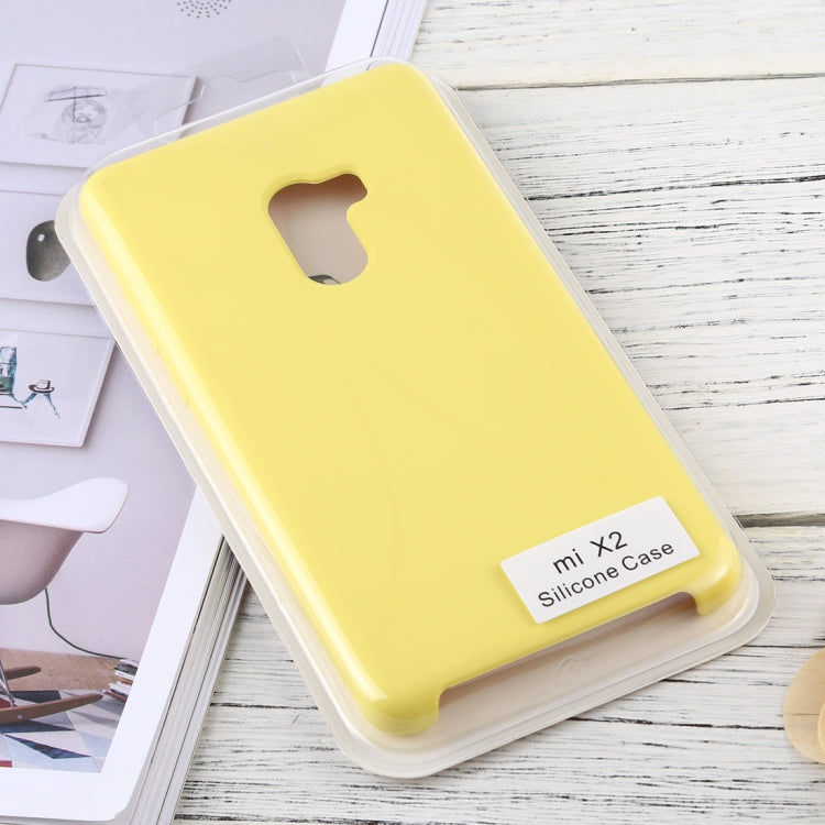 Solid Color Liquid Silicone Dropproof Protective Case for Xiaomi Mi Mix 2