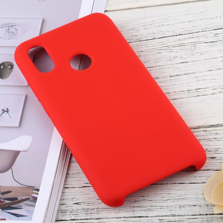 Solid Color Liquid Silicone Dropproof Protective Case for Xiaomi Mi 8