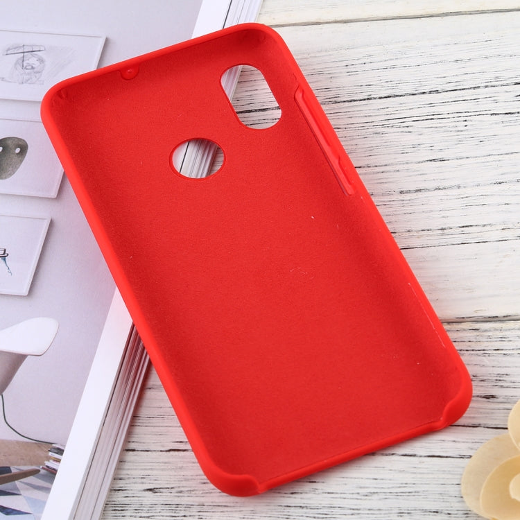 Solid Color Liquid Silicone Dropproof Protective Case for Xiaomi Mi 8