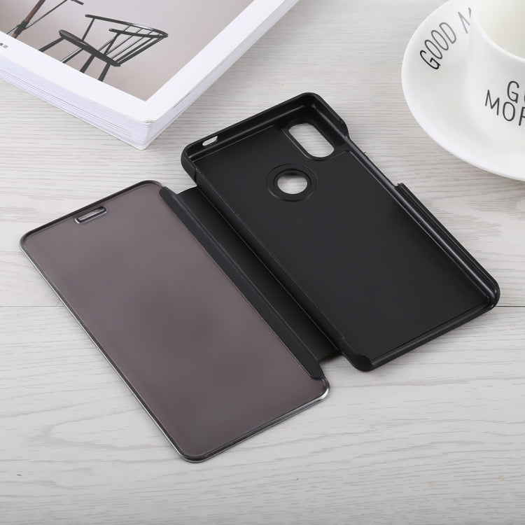 Mirror Clear View Horizontal Flip PU Leather Case for Xiaomi Redmi Note 5 Pro, with Holder