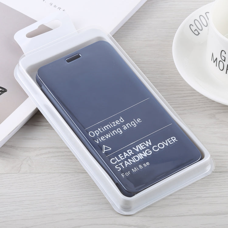 Mirror Clear View Horizontal Flip PU Leather Case for Xiaomi Redmi Note 5 Pro, with Holder