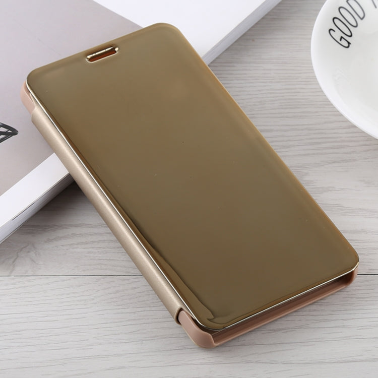 Mirror Clear View Horizontal Flip PU Leather Case for Xiaomi Mi 8, with Holder