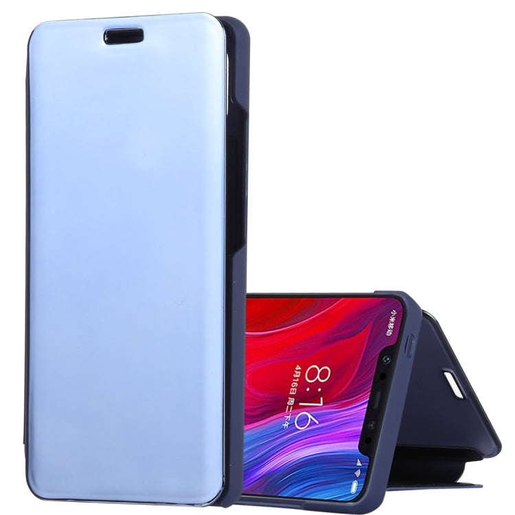 Mirror Clear View Horizontal Flip PU Leather Case for Xiaomi Mi 8, with Holder
