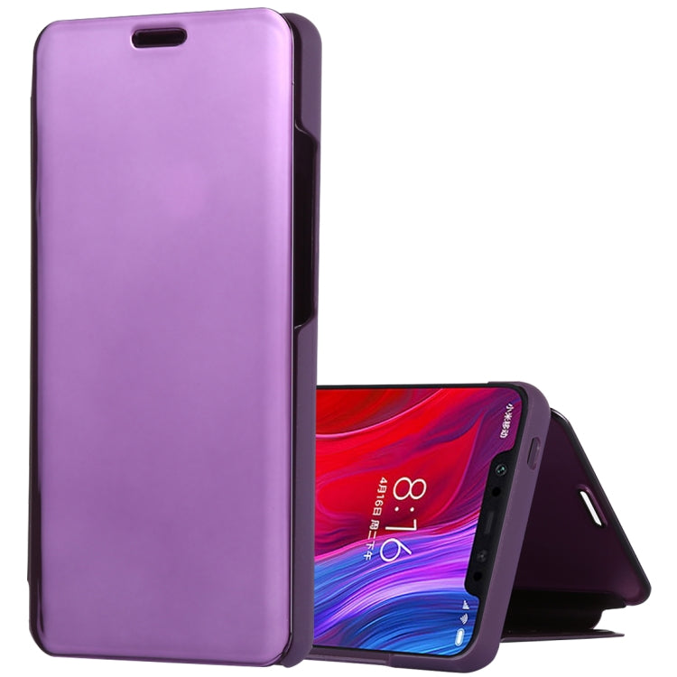 Mirror Clear View Horizontal Flip PU Leather Case for Xiaomi Mi 8, with Holder