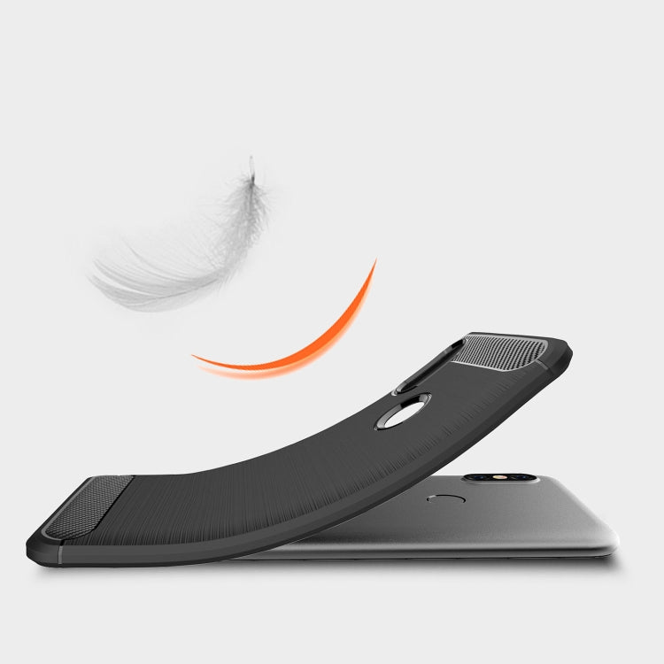 Brushed Texture Carbon Fiber Shockproof TPU Case for Xiaomi Redmi S2