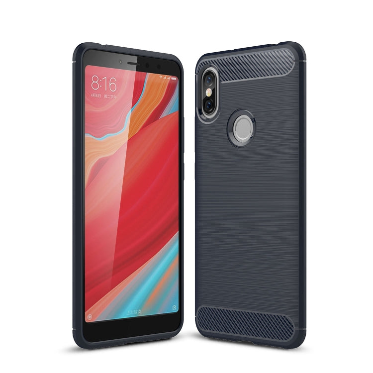 Brushed Texture Carbon Fiber Shockproof TPU Case for Xiaomi Redmi S2