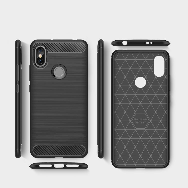 Brushed Texture Carbon Fiber Shockproof TPU Case for Xiaomi Redmi S2