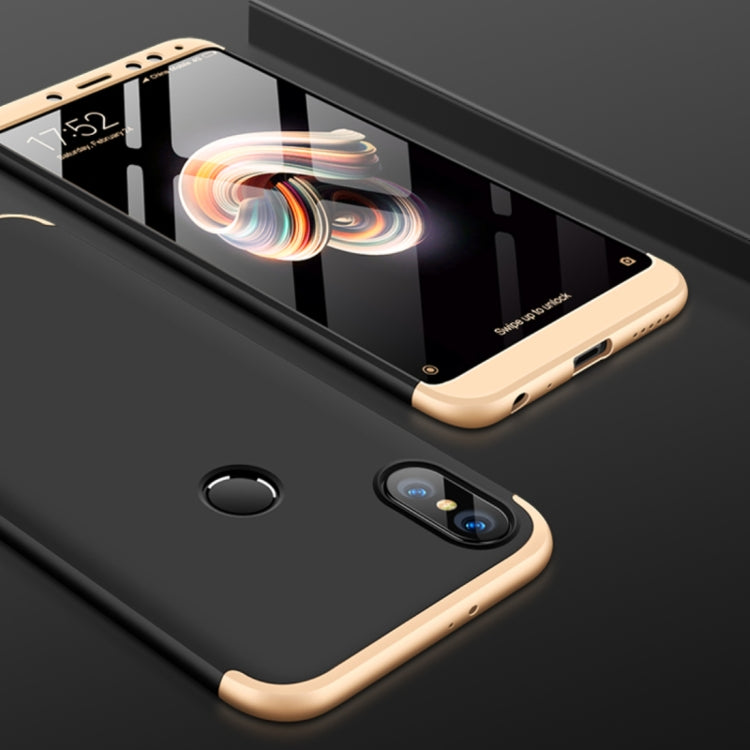 GKK Xiaomi Redmi Note 5 Pro Three Stage Splicing 360 Degree Full Coverage PC Protective Case Back Cover