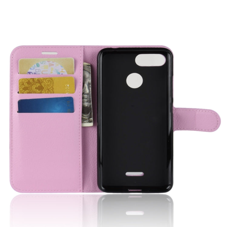 Litchi Texture Horizontal Flip Leather Case for Xiaomi Redmi 6, with Wallet & Holder & Card Slots