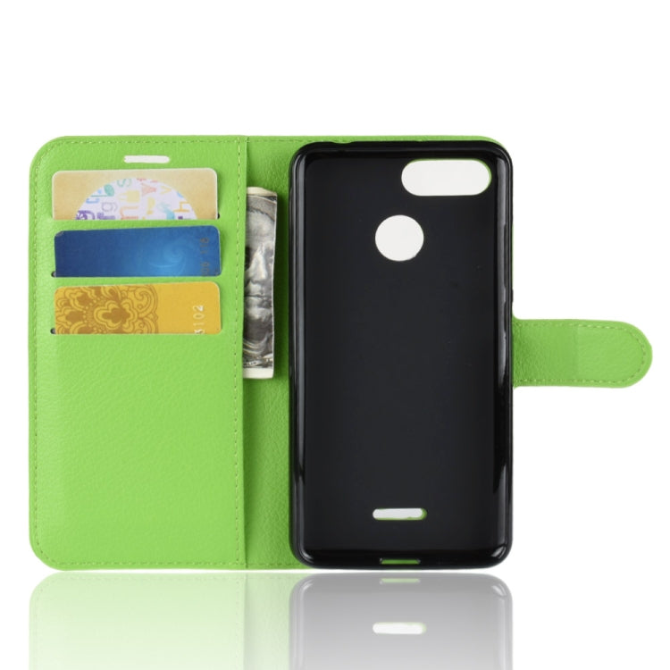 Litchi Texture Horizontal Flip Leather Case for Xiaomi Redmi 6, with Wallet & Holder & Card Slots