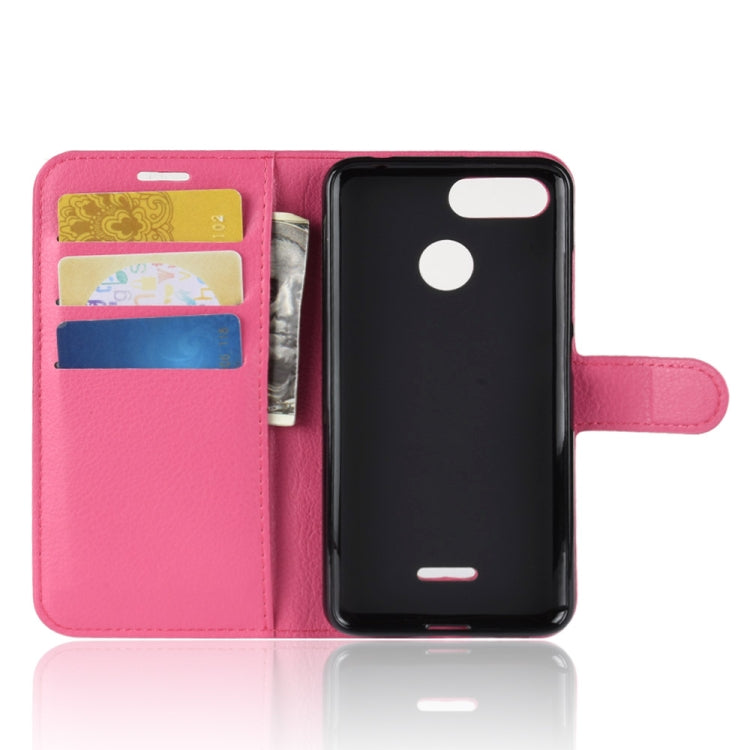 Litchi Texture Horizontal Flip Leather Case for Xiaomi Redmi 6, with Wallet & Holder & Card Slots