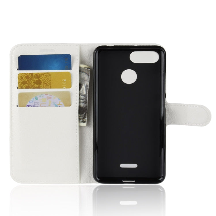 Litchi Texture Horizontal Flip Leather Case for Xiaomi Redmi 6, with Wallet & Holder & Card Slots
