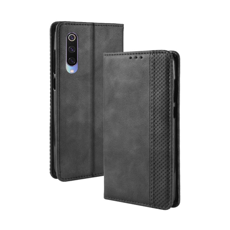 Magnetic Buckle Retro Texture Horizontal Flip Leather Case for Xiaomi Mi 9, with Holder & Card Slots & Wallet