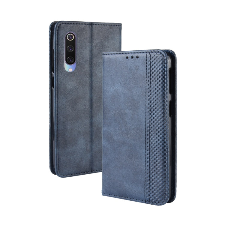 Magnetic Buckle Retro Texture Horizontal Flip Leather Case for Xiaomi Mi 9, with Holder & Card Slots & Wallet