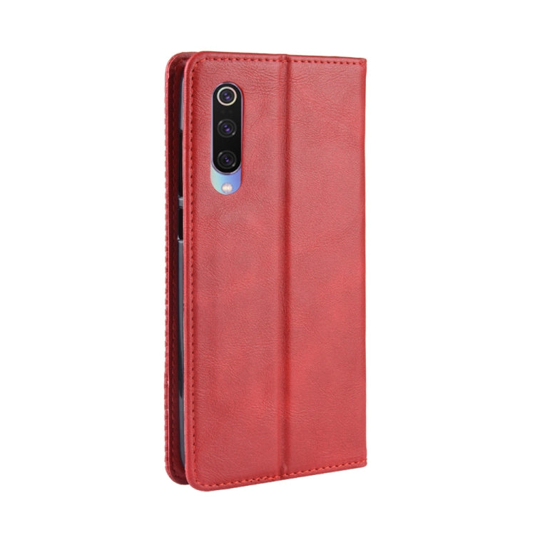 Magnetic Buckle Retro Texture Horizontal Flip Leather Case for Xiaomi Mi 9, with Holder & Card Slots & Wallet