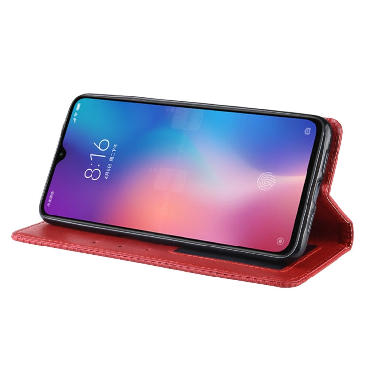 Magnetic Buckle Retro Texture Horizontal Flip Leather Case for Xiaomi Mi 9, with Holder & Card Slots & Wallet