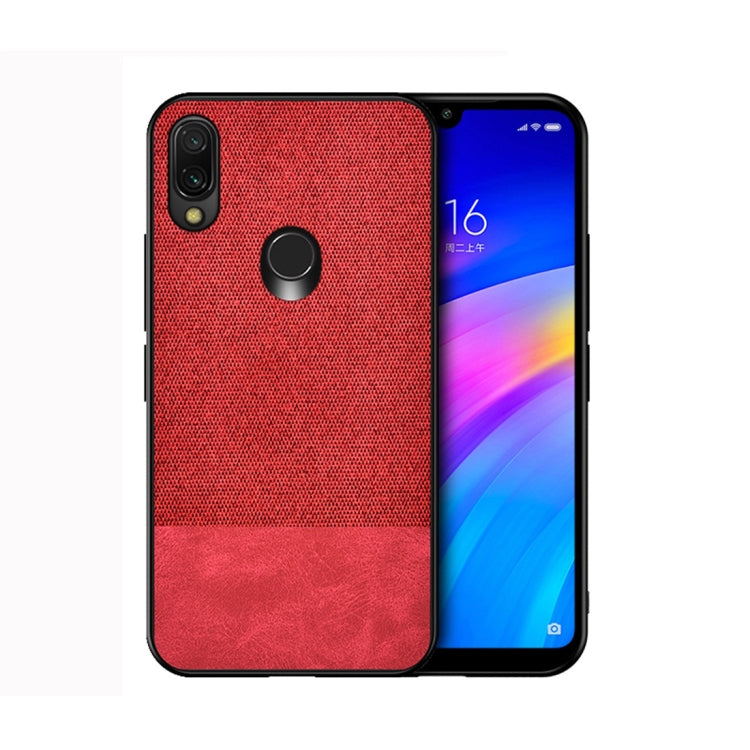 Shockproof Splicing PU + Cloth Protective Case for Xiaomi Redmi 7