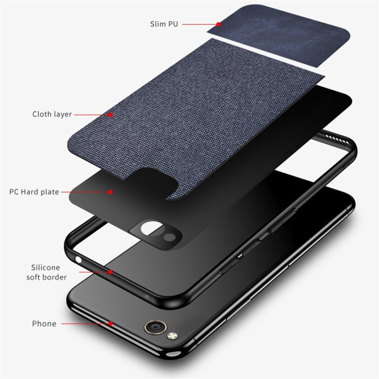 Shockproof Splicing PU + Cloth Protective Case for Xiaomi Redmi Go