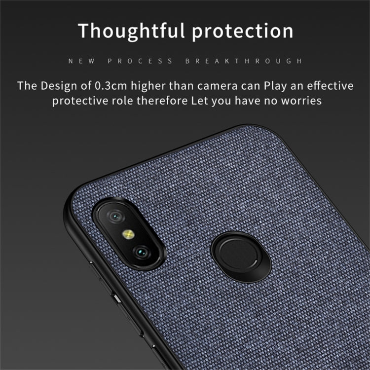 Shockproof Splicing PU + Cloth Protective Case for Xiaomi Redmi 6 Pro