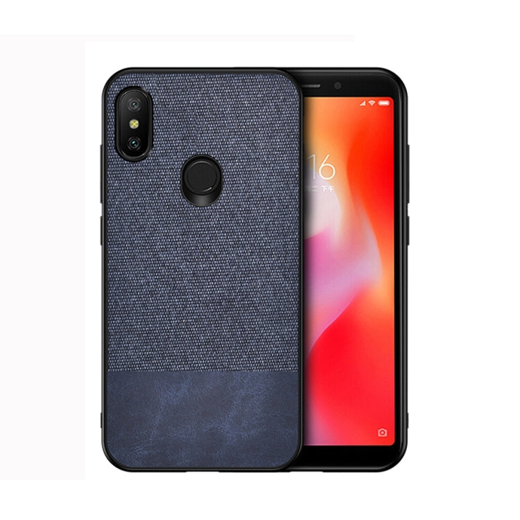 Shockproof Splicing PU + Cloth Protective Case for Xiaomi Redmi 6 Pro